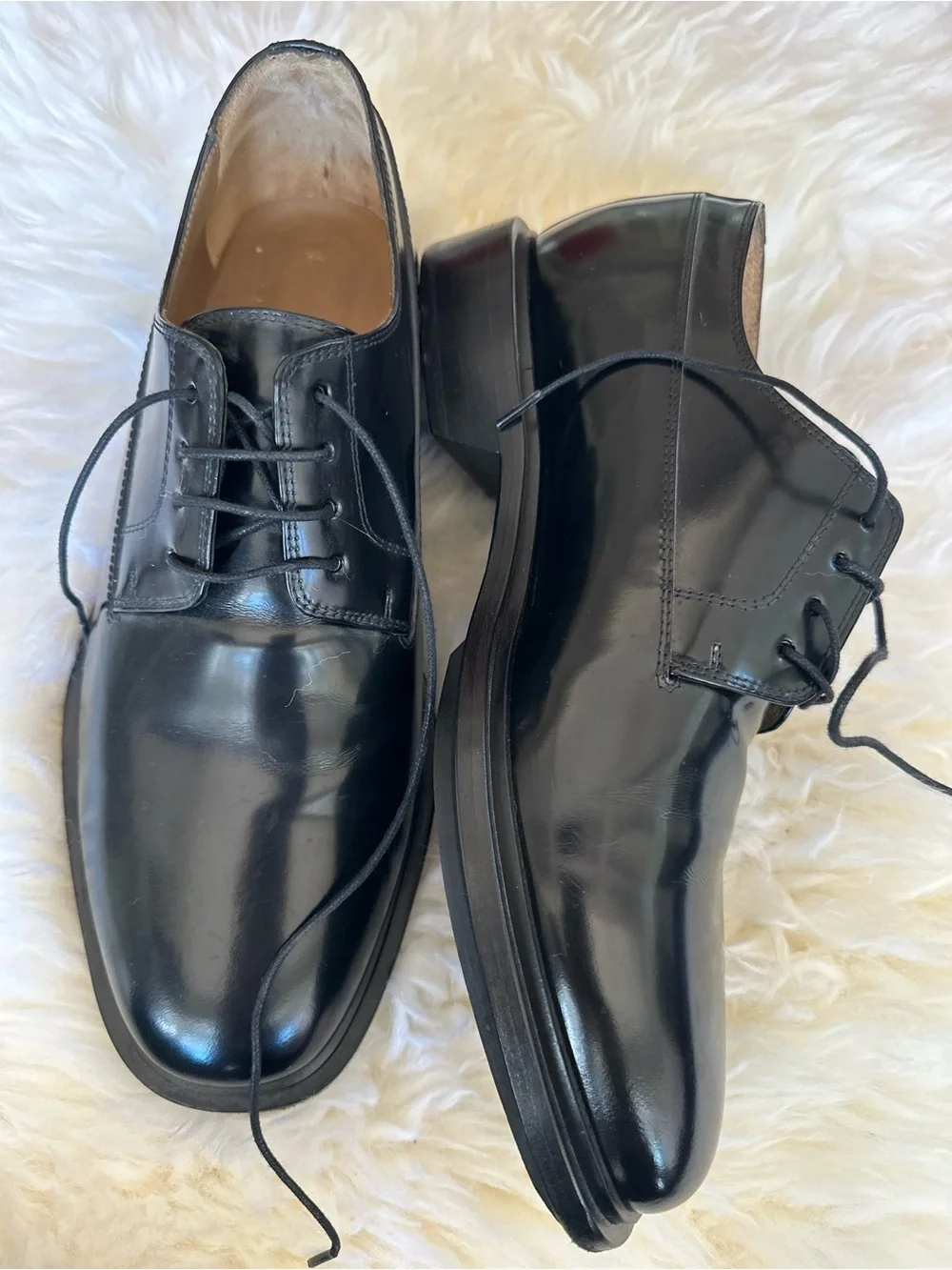 A.P.C. Black Leather Derby Lace-Up Shoes